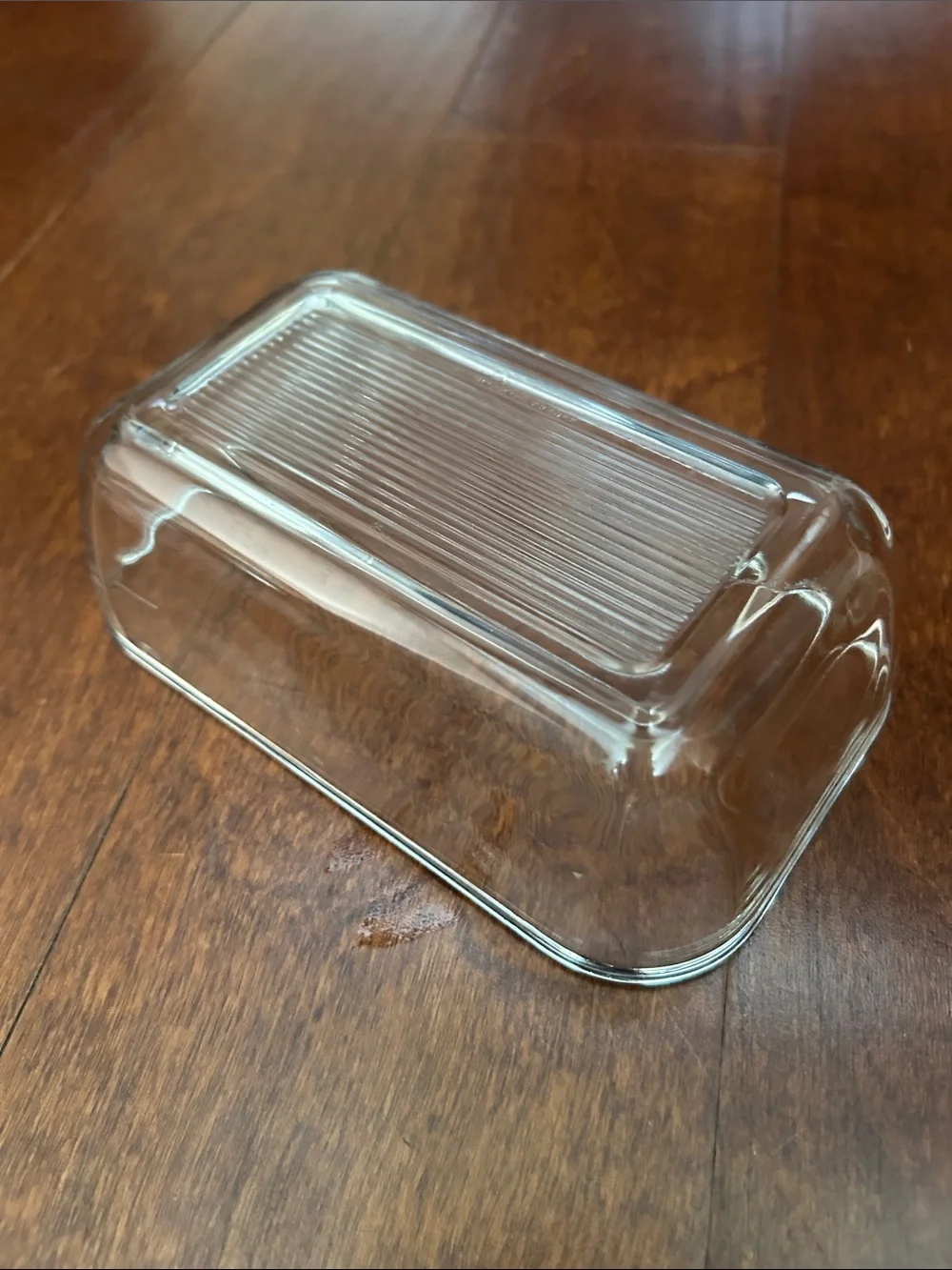 Vintage Arcoroc France Pressed Glass Butter Dish with Embossed Cow Lid